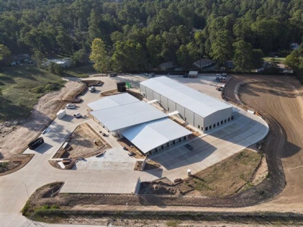 Aerial photo of the finished facility